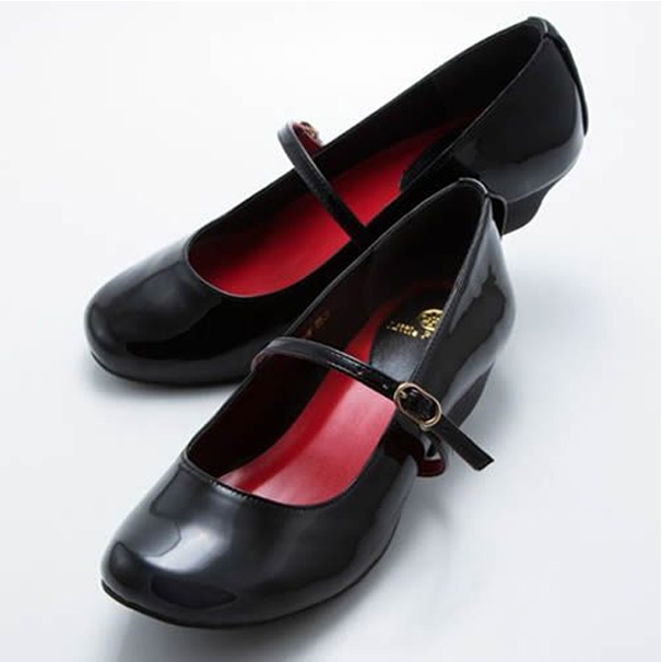 本番用ピアノシューズ リトルピアノニスト エナメル・ブラック